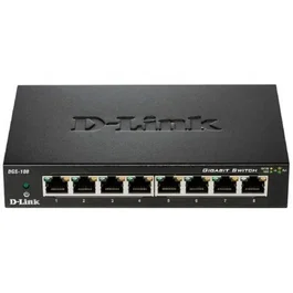 D-Link DGS-108 Switch Gigabit 8 Puertos 10/100/1000Mbps Soporte Metálico